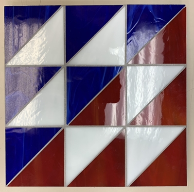 Color Triangle - Quilt Mosaic rhys green, mosaic, color triangle, quilt mosaic, red, white, blue,