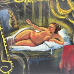 Danaë- (Reinterpretation)  casey, thomas, roberts, casey roberts, danae, acrylic, painting 