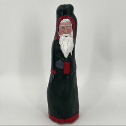 Dark Green Cypress Santa mary croley, dark green cypress santa, wooden, christmas decorations, painted, paint on wood