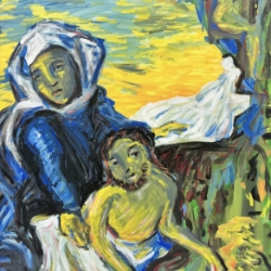 Delacroixs Pietà- (Reinterpretation)  casey, thomas, roberts, casey roberts, delacroixs, delacroixs pieta, pieta