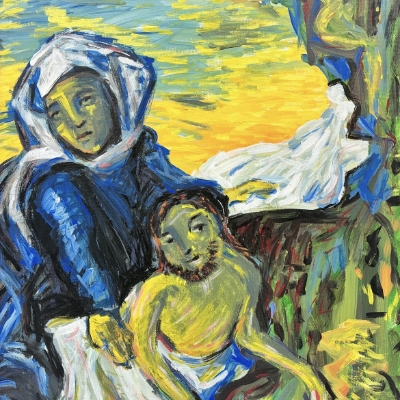 Delacroixs Pietà- (Reinterpretation)  casey, thomas, roberts, casey roberts, delacroixs, delacroixs pieta, pieta