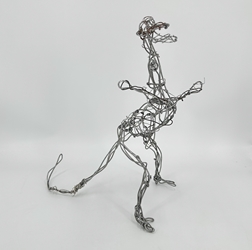 Dino- Wire Sculpture charlie lucas, dino, wire sculpture