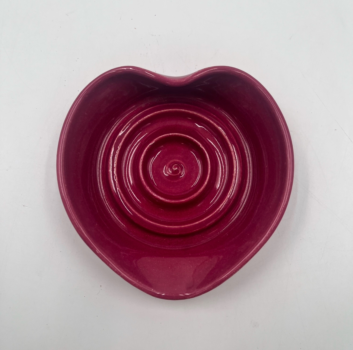 EP Soap Dish - Swirl becky blaylock, earthquake pottery, ep heart soap dish swirl