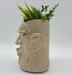 Hand-Built Face Vase - 15568b