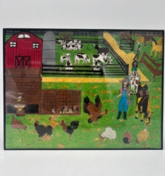 Farm Life- 12"x9" jaytilya watkins, folk art, farm life, farm animals