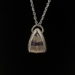 Silver w/ Purple & Clear Fluorite Necklace - 15316