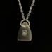 Silver w/ Purple & Clear Fluorite Necklace - 15316