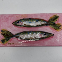 Fishers of Men  Sara Wagoner, Dallas county, painting, fish, Matthew 4:19, fishers of men