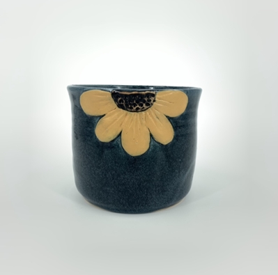 Flower Utensil Holder becky blaylock, ceramic bowls, bowls, black belt, 
