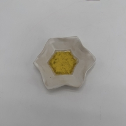 Yellow Fused Glass Dish  jo taylor, yellow, fused, glass, dish