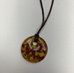 Fused Glass Pendant on Cord  - 9930