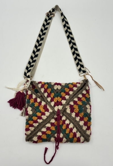 Granny Square Envelope Bag dawn wood, granny square envelope bag, crocheted purses, tote bags