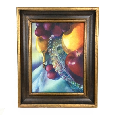 "Grannys Bowl with Fruit" Oil Painting  
