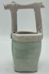 Green Wish Me Well" Basket jo taylor, jo, taylor, basket, wish me well, pottery