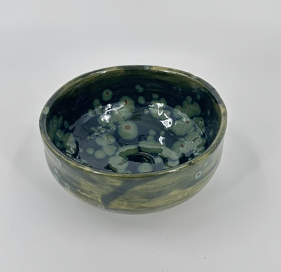 Green and Blue Bowl lisa lenox, pottery, green and blue bowl, 