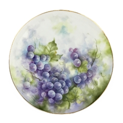 Hand Painted Torte Tray- Grapes hand painted, platter, tray,