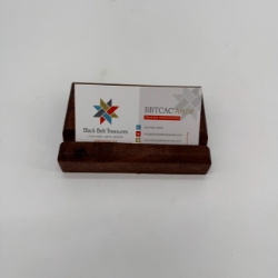 Handmade Business Card Holder Johnny Mims, Montgomery, woodwork, business card holder, dark brown, handmade, wooden
