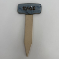 Sage Herb Marker mary jane moore, herb marker, sage, pottery, ceramics, garden, plants, gardening, crops