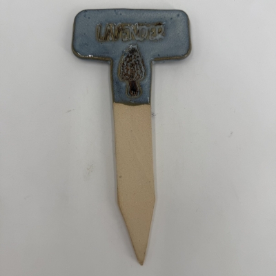 Lavender Herb Marker mary jane moore, herb marker, lavender, pottery, ceramics, garden, plants, gardening, crops