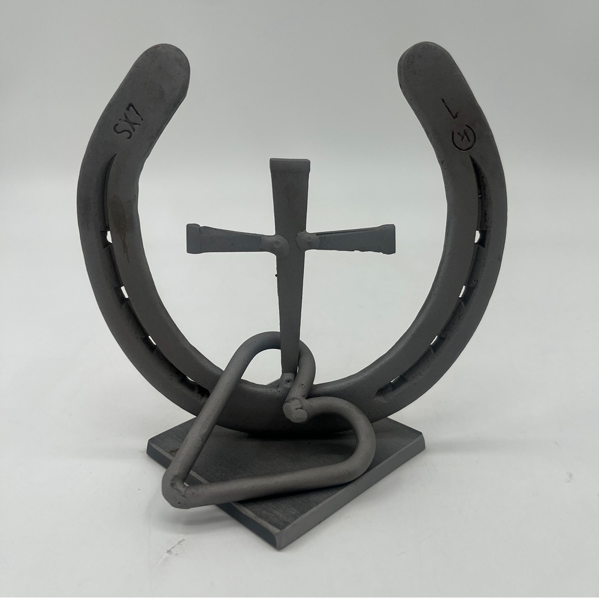 Horseshoe and Heart Puzzle billy baggett, horseshoe with heart, metal work