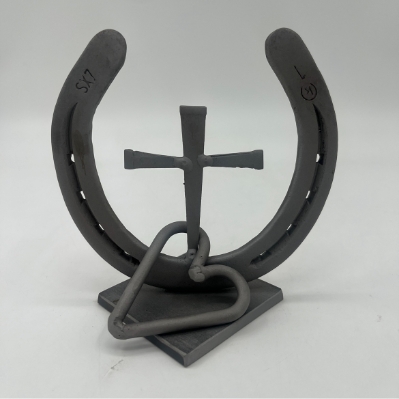Horseshoe and Heart Puzzle billy baggett, horseshoe with heart, metal work