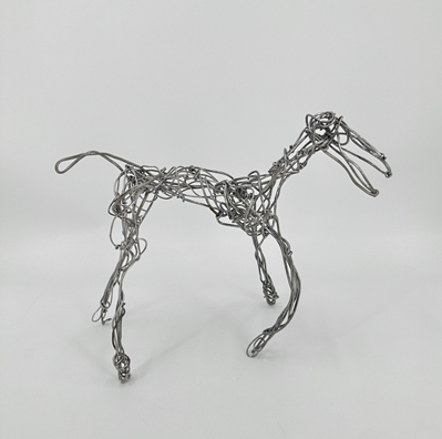 House Pet- Wire Sculpture  charlie lucas, house pet, wire sculpture