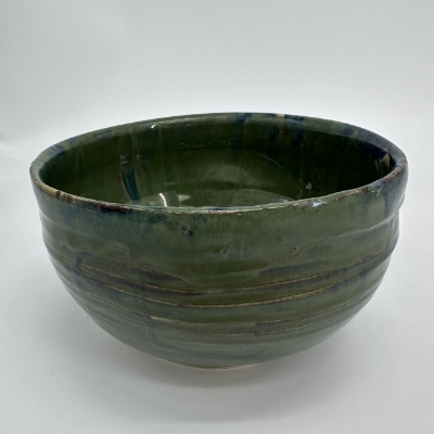 Iridescent Green Bowl lisa, lenox, iridescent, green, bowl, pottery