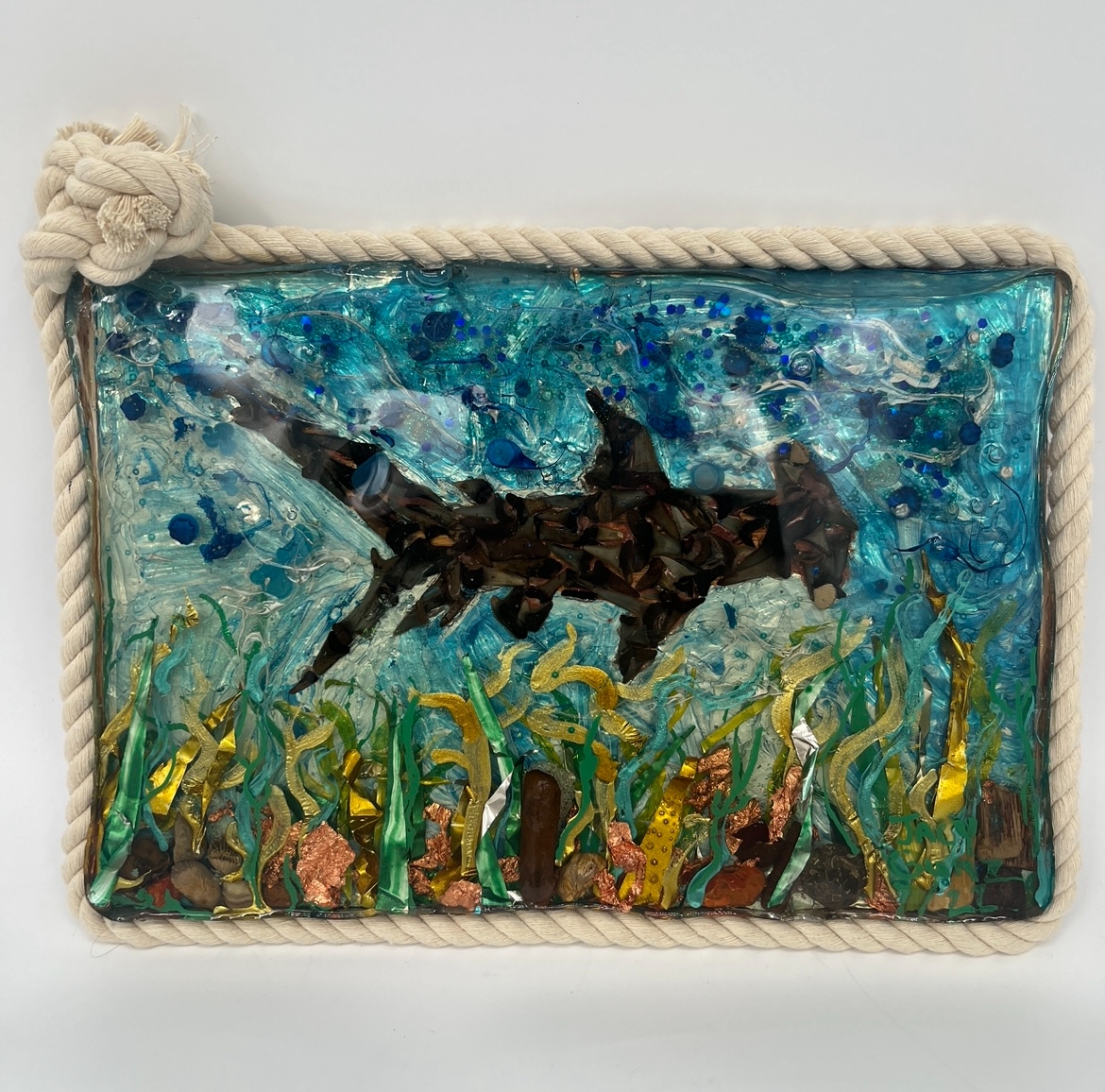 Judy judy, gunz, judy gunz, hammer, head, shark, hammer head shark, shark tooth, teeth, resin, art, resin art.