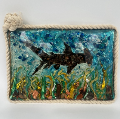 Judy judy, gunz, judy gunz, hammer, head, shark, hammer head shark, shark tooth, teeth, resin, art, resin art.