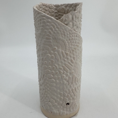 Lace Pottery Vase  tanya, dunnam, cream, pottery, vase, lace 