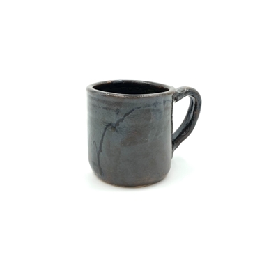 Large Coffee Mug Allen Ham, pottery, black belt treasures, coffee, coffee cup, mug, handmade, folk art, 