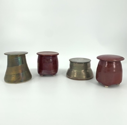Lusterware Jar w/Lid Randy Shoults, lusterware jar, pottery, black belt treasures, 