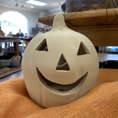 Medium- Jack-O-Lantern Allen Ham, Halloween, Seasonal, Decoration, Jack-O-Lantern, Pumpkin, Pottery, 
