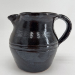 Medium Pitcher allen ham, medium pitcher, brown, clay, pottery, handle