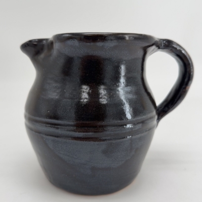 Medium Pitcher allen ham, medium pitcher, brown, clay, pottery, handle