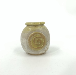 Mini Stamped Vase Jo Taylor, mini stamped vase, pottery, black belt treasures, 