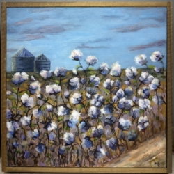 Mr. Urbans Field laura mcdowell, mr urbans field, cotton, painting, oil paint