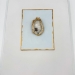 Oyster Canvas outlined in Aqua and gold - 016705
