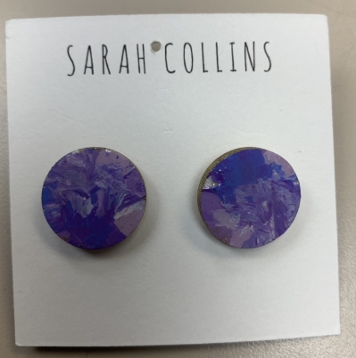 Painted Stud Earrings  sarah collins, earrings, stud earrings, painted earrings, painted jewelry, jewelry, 