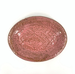 Pink Oval Dish Jo Taylor, pink oval dish, pottery, black belt treasures, 