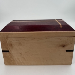 Purple Heart Box  Johnny Mims, Montgomery, woodwork, box, handmade, wooden, purple