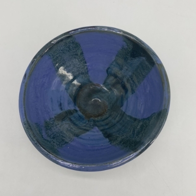 Purple/green bowl  Lisa Lenox, bowl, purple, green, pottery