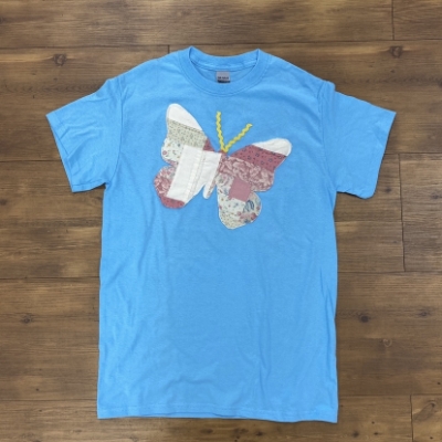 Quilt Piece T-Shirt  sher, gates, sher gates, quilt, quilt piece, butterfly