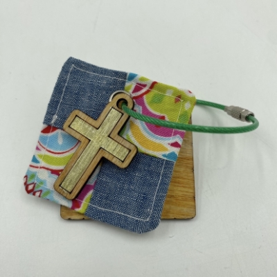 Quilted Prayer Keychain  pocket prayer, pocket, prayer, sher gates, sher, gates 