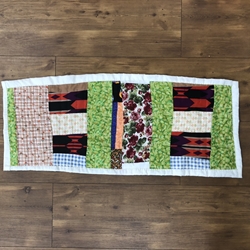 Right or Left Table Runner Mary Leatha Pettway, gees bend, black belt treasures, 