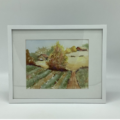 Road to Grandmas House  karen, karen weir, weir, painting, paint, watercolor, framed, framed painting, 