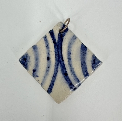 S-Pendant samantha cook, black belt, children pottery, teenage pottery, pendants, clay pendants, blue pendants
