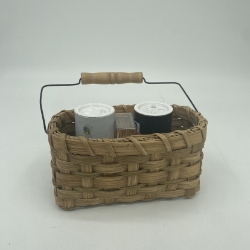 Salt and Pepper Basket april. april mccartney, mccartney, salt and pepper, salt, pepper, salt and pepper basket, basket, wicker, wicker basket