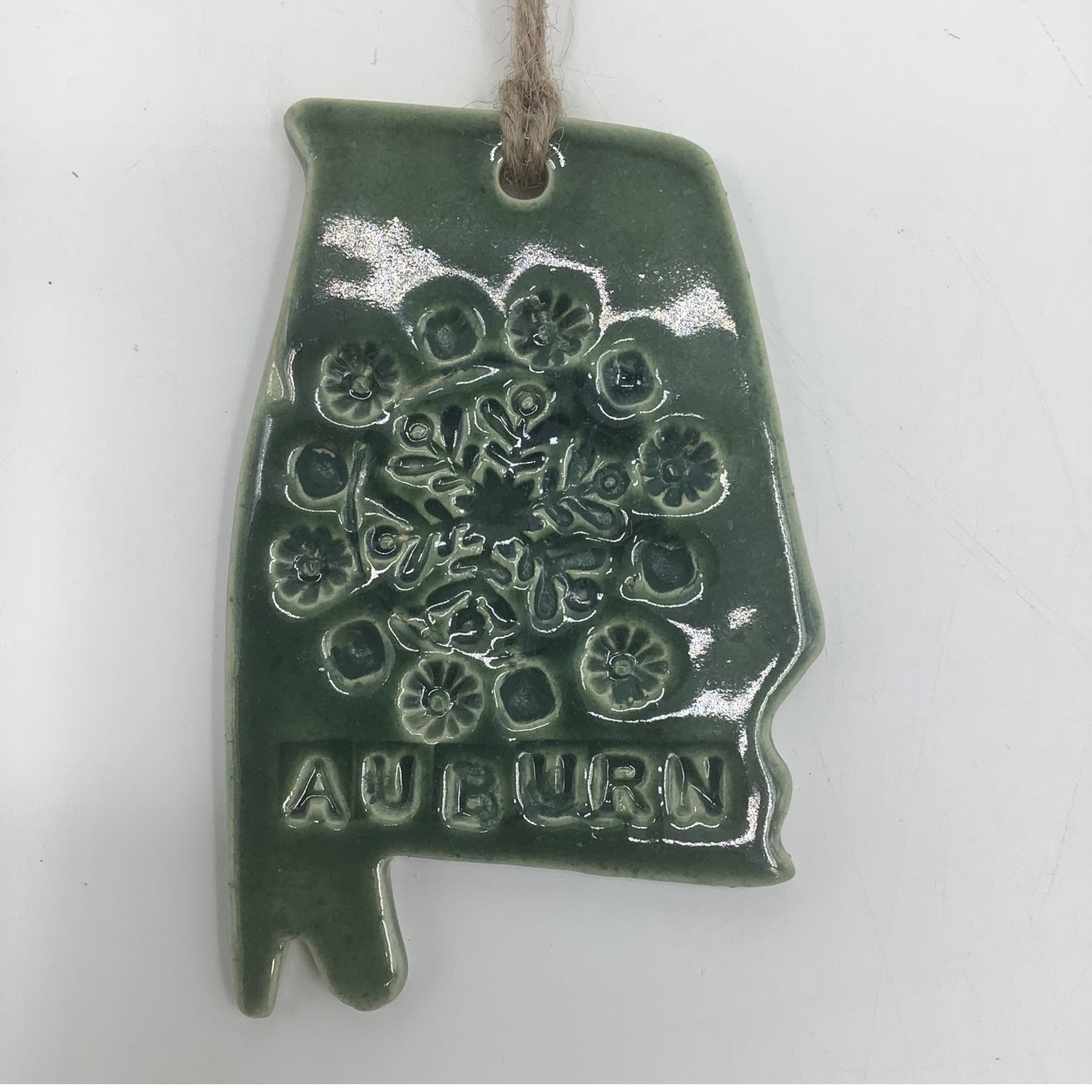 Auburn, Alabama-Sgrafitto Ornament  kristin law, kristin, law, sgraffito ornament, ornament, auburn, alabama, 
