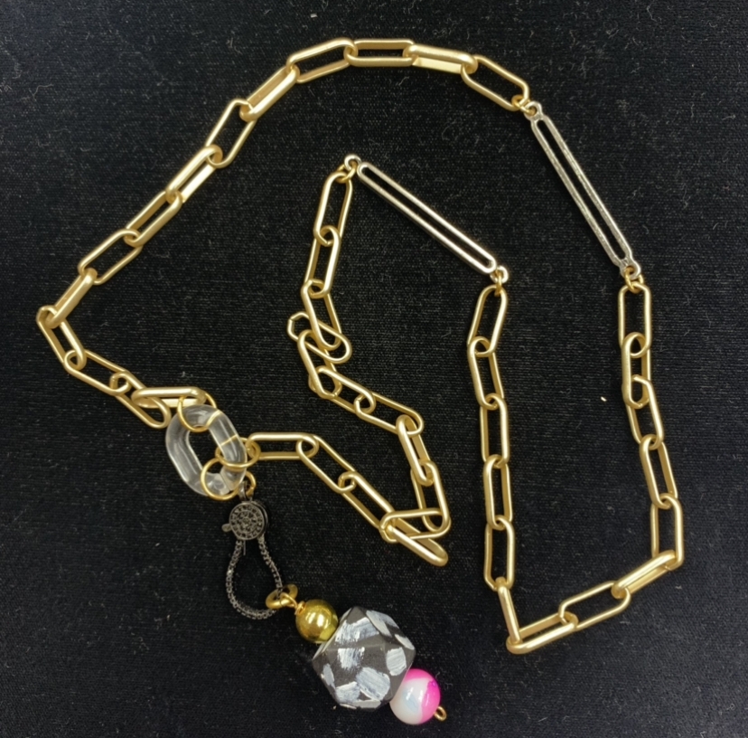 Shannon Stone Necklace sarah collins, necklace, painted jewelry, jewelry, 